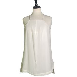 Banana Republic Shirt Women's Medium White Blouse Comfort Casual High-low